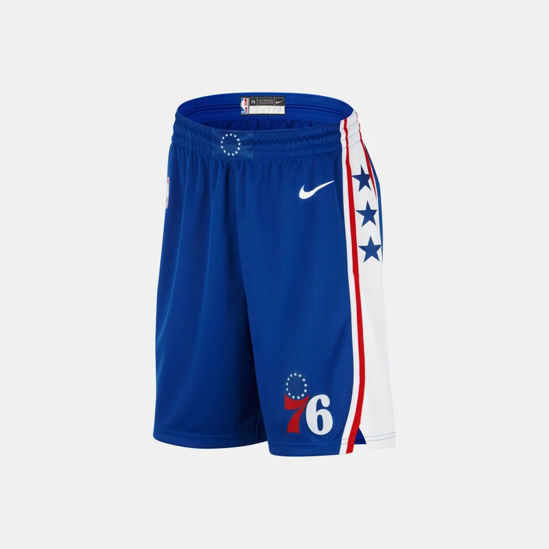 Nike Blue Men's NBA Philadelphia 76ers Icon Edition Replica Swingman Basketball Shorts for Men | Best Price UAE